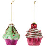 Подвеска пирожное HOUSE OF SEASONS, 2 вида, 10*7 см, красное/зеленое 83238